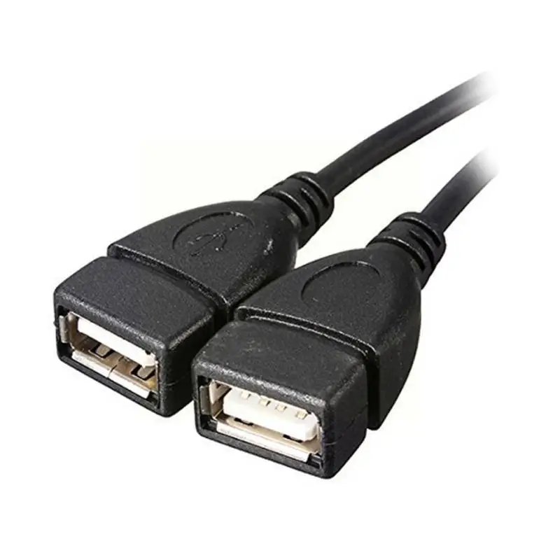 Разветвитель-переходник с USB 2 0 A папа на двойных гнездовых разъема Y