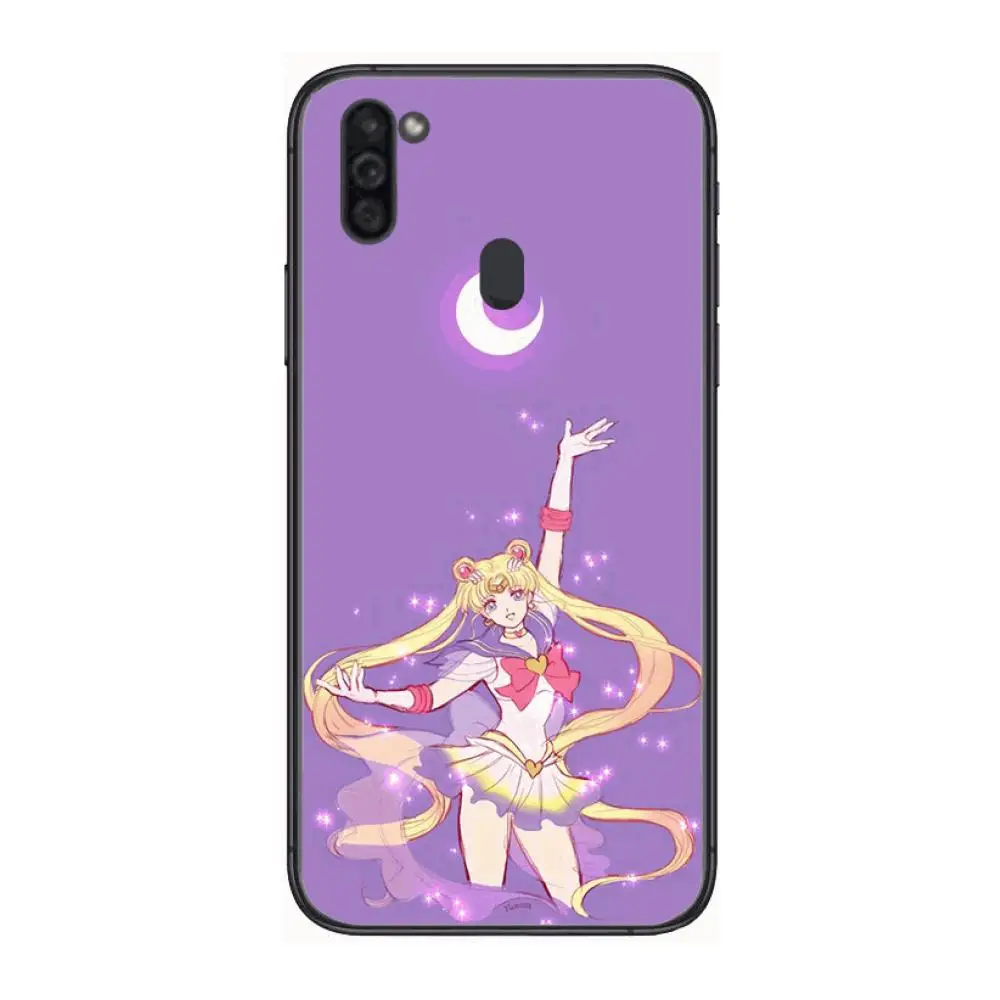 

Anime Sailor Moon Mobile Phone Case Hull For Samsung Galaxy M 10 20 21 31 30 60S 31S Black Shell Art Cell Cover TPU