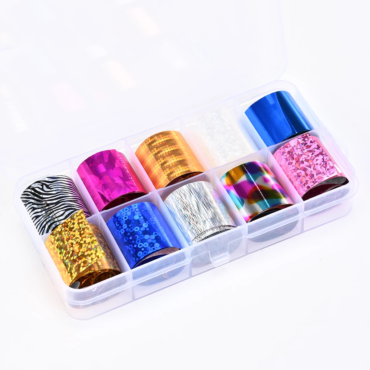 

10 Rolls Nail Foil Transfer Nail Art Stickers Starry Sky Shining DIY Stickers Glitters Adhesive Tips Nail Art Decorations