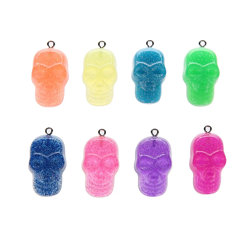 Подвеска в виде черепа на Хэллоуин 16 шт. 30*13 мм|beads for diy|skull beadsflat back |