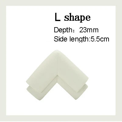 White L shape 4 шт./партия, детский силиконовый стол, угол стола, край, накладка на углы, безопасная защита для детей, защита от детей - Цвет: White L shape