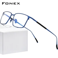fonex pure titanium eyeglasses men square eyewear 2020 new male classic optical myopia prescription glasses frames 8535