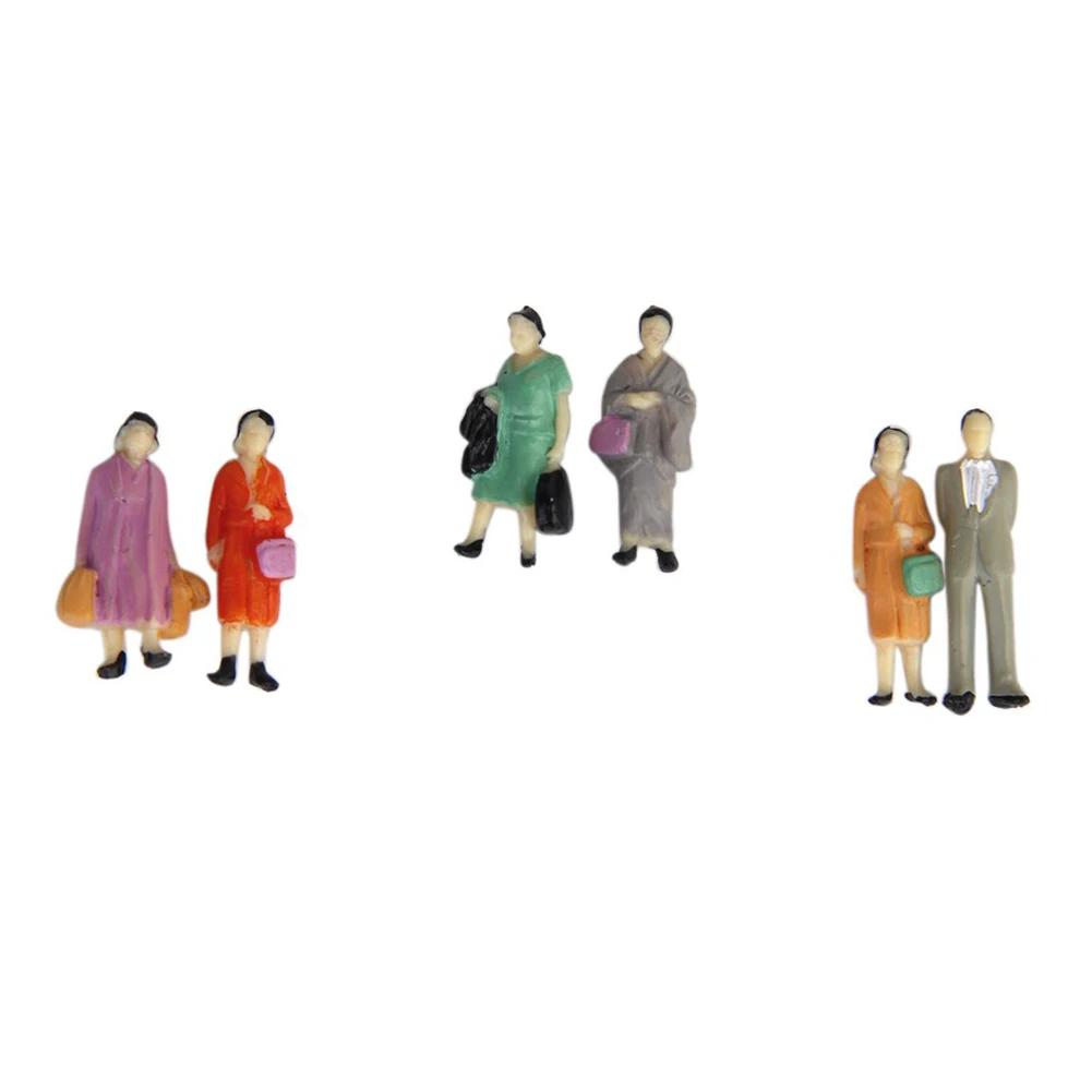 

Simulation Mini People Figurine Hand Painted Tiny Passengers Statue Sand Table Model DIY Desktop Ornament Furniture Decor 24PCS