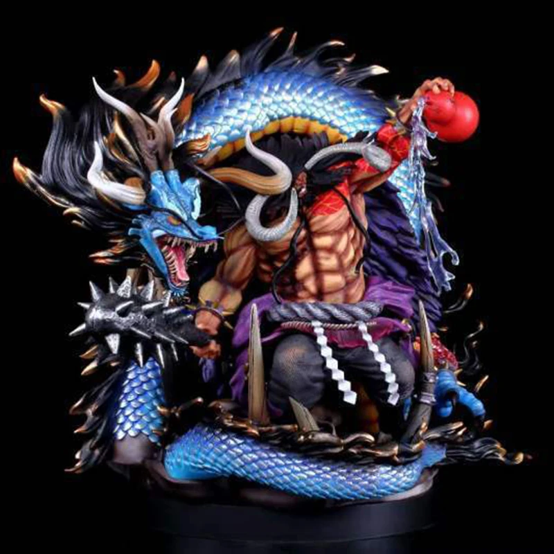 

51cm Anime One Piece Kaido Action Figure GK Huge Edition Black Pearl Beasts Resonance PVC Collection Model Dolls Toys for Gifts