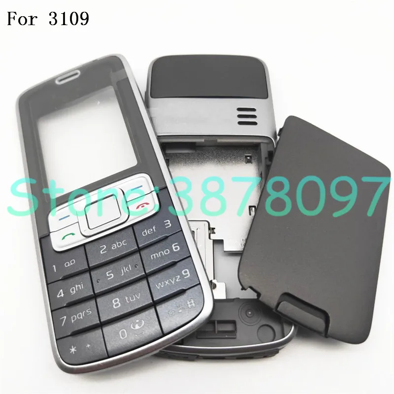 100% Оригинальный Корпус для Nokia 3109 3109C Передняя Лицевая панель рамка чехол задняя
