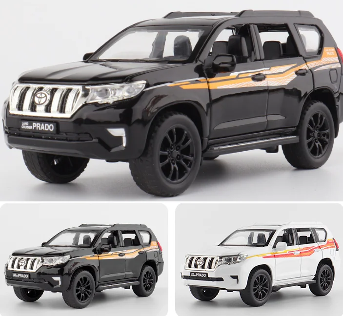 Новый 1:32 TOYOTA PRADO SUV Литой Сплав модель автомобиля Diecasts & Toy звук и светильник сзади