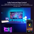 Suntech светодиодный светильник полоски, Bluetooth Синхронизация музыки Цвет Гибкая RGB 5050 Диодная лента, светодиодный светильник с встроенным микрофоном для вечерние, Рождество