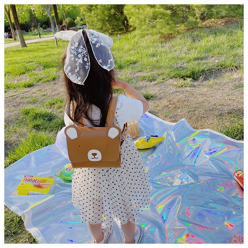 2021new Kids Backpacks Children Cute Animal Bear Printed Travel Bags Handbag Kindergarten Boys Girls School Bag