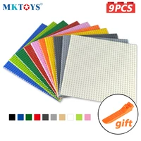 mktoys 9pcs bricks baseplates 3232 dots classic building block plate constructor toys for children gift bricks base plate