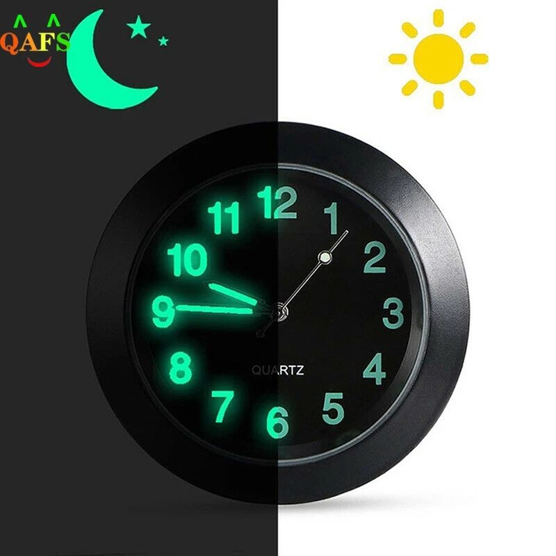 

Светящиеся часы для автомобиля, кварцевые мини-часы с клипсой для вентиляционного отверстия