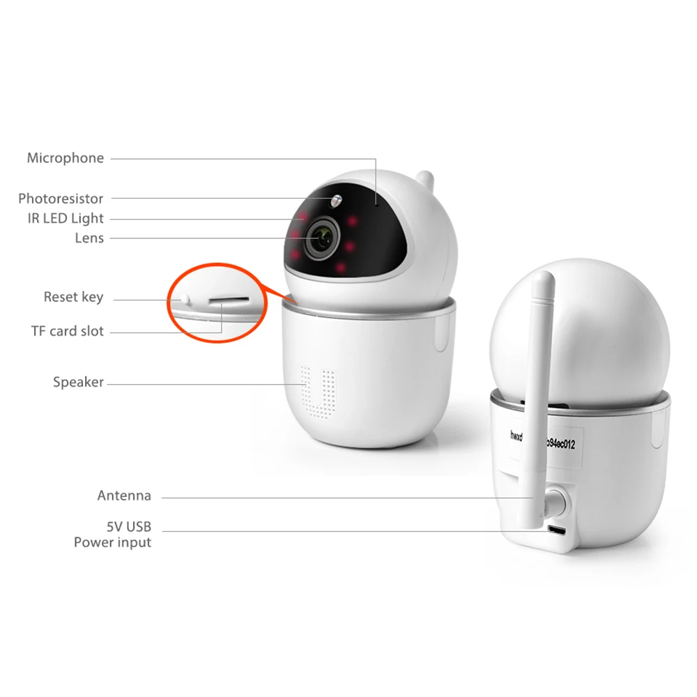Умная Беспроводная IP камера с Wi Fi 1080P 2 МП|Камеры видеонаблюдения| |