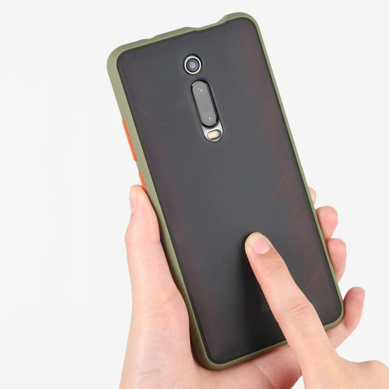 Matte Transparent Phone Case for Xiaomi Redmi K20 Pro mi 9T pro Silicone Frame Armor Hard Clear Back Cover Shockproof Funda |