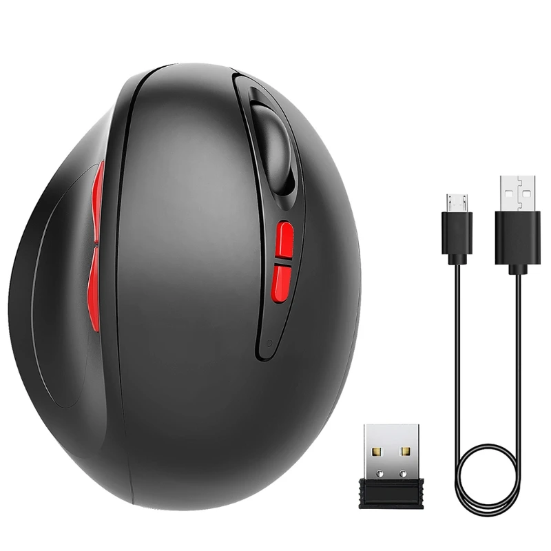Модная Портативная Беспроводная вертикальная мышь 83XC с 7 кнопками RGB оптическая