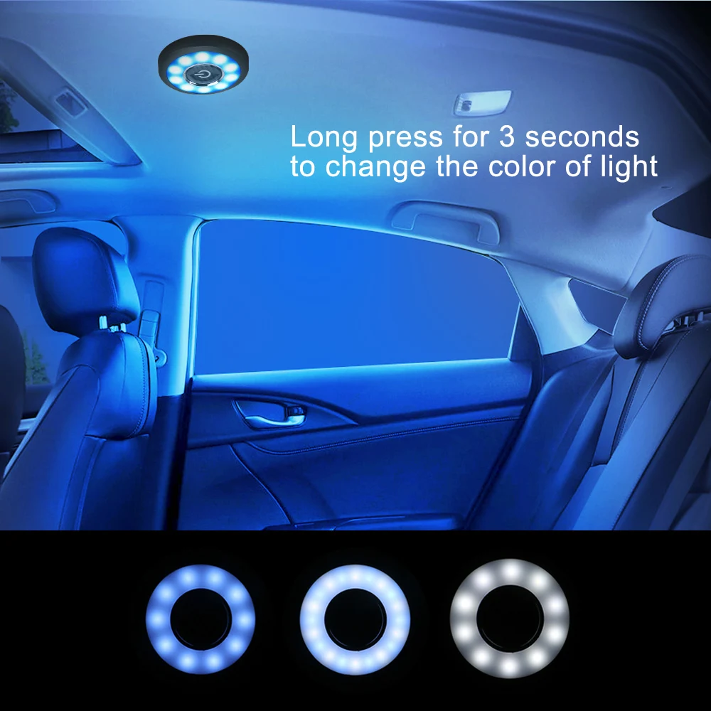 Светодиодный светильник для чтения салона автомобиля USB автоматический на крыше