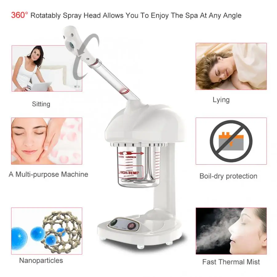 Тепловая Паровая сауна для лица Ionic Spa распылительная машина уход за кожей