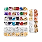 Фольга для дизайна ногтей, 12 цветов, золотая, серебряная, красная, синяя, разноцветная, для самостоятельного украшения ногтей из эпоксидной смолы, художественные украшения