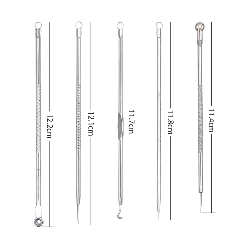 5 шт. иглы для удаления черных точек прыщей и комедонов инструменты ухода за