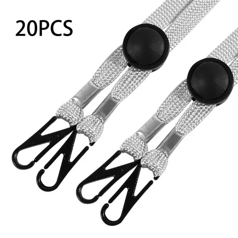 

20pcs Adjustable Length Face Mask Lanyard Handy Convenient Safety Mask Holder Hanger Comfortable Around
