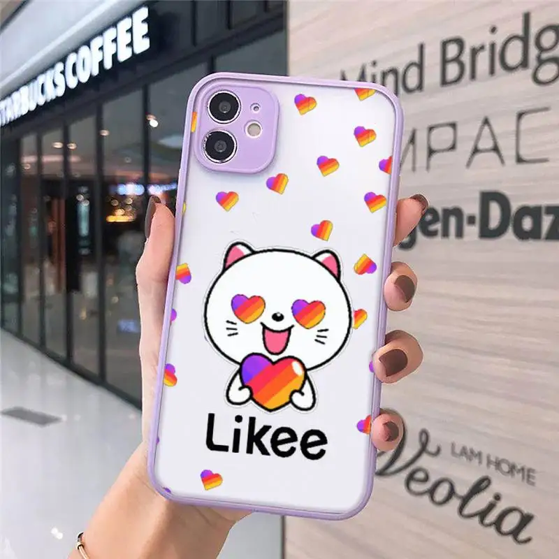 

likee-2 Phone Case Matte For iPhone 12 Mini 11 Pro XR XS Max 7 8 Plus X Hard PC Back Cover