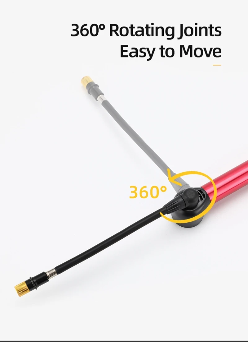 Велосипедный насос из алюминиевого сплава портативный выдвижной высокого