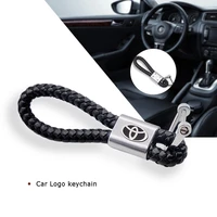 3d metalbraided rope car styling keychain key chain key rings for toyota camry corolla rav4 highlander fj cruiser land yaris