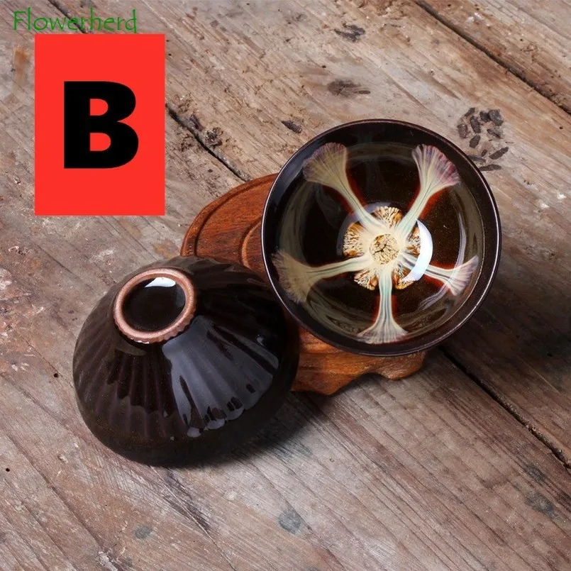 

Ceramic Porcelain Tea Cup Bowl Teaware Jun Kiln Change Brushed Color Sand Gold Glaze Master Hat Tea Cup Kung Fu Tea Cup Set