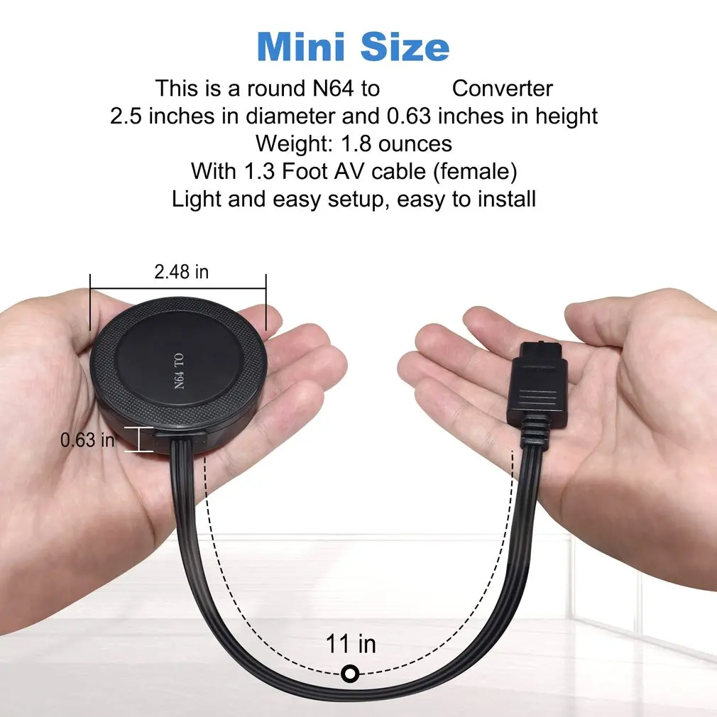 

N64 HDMI-compatible Converter Cable DC5V Support 16:9/4:3 Switch Convert N64 To HDMI-compatible Adapter