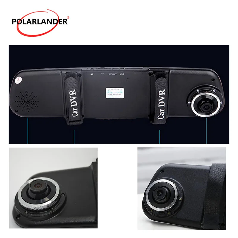 Автомобильный видеорегистратор с двумя объективами 4 3 дюймов видеокамера