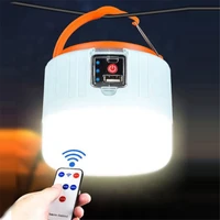 solar led camping light usb rechargeable bulb remote control portable lanterns waterproof emergency lights for outdoor drop ship