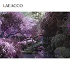 Laeacco, сад, озеро, розовый, красный цвет, цветы, водоросли, парк природного вида, Живописный фон для фотосъемки, фон для фотосъемки
