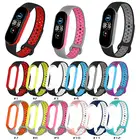 Силиконовый ремешок для часов Xiaomi Mi Band 56, ремешок для умных часов, спортивный двухцветный браслет, сменный модный браслет из ТПУ