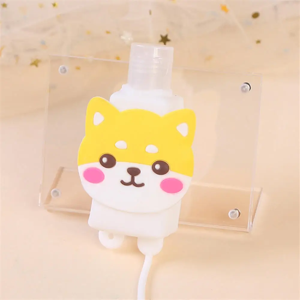 30 мл милый мультяшный животный силиконовый миниатюрный антисептик для рук