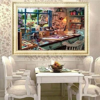 5d diy landscape diamond painting cross stitch full square round drill embroidery handmade home room wall decor craft