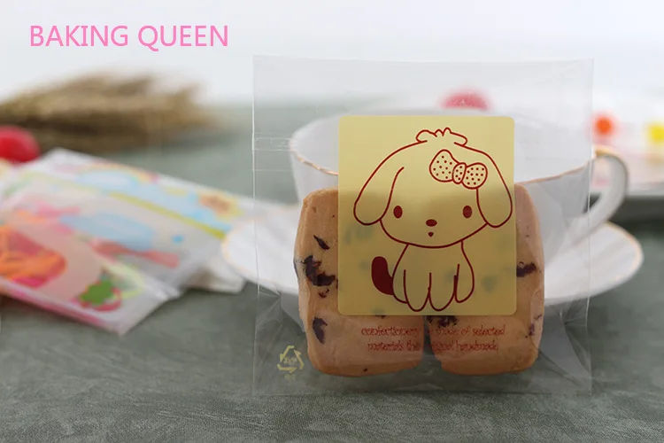 100 шт./компл. Подарочная пластиковая упаковка бисквиты для упаковки хлеба