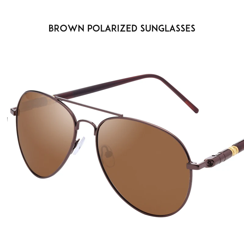brown polarized Авиационные фотохромные солнцезащитные очки для мужчин Поляризованные для вождения солнцезащитные очки для женщин цвета Изменение солнцезащитных очков пилот Ретро Брендовые очки - Цвет линз: brown polarized
