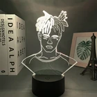 Американский рэпер XXXTentacion фигурный светодиодный ночной Светильник охлажденный ветилятор для подарка дропшиппинг номер Декор Светильник офис Спальня настольный 3d лампа