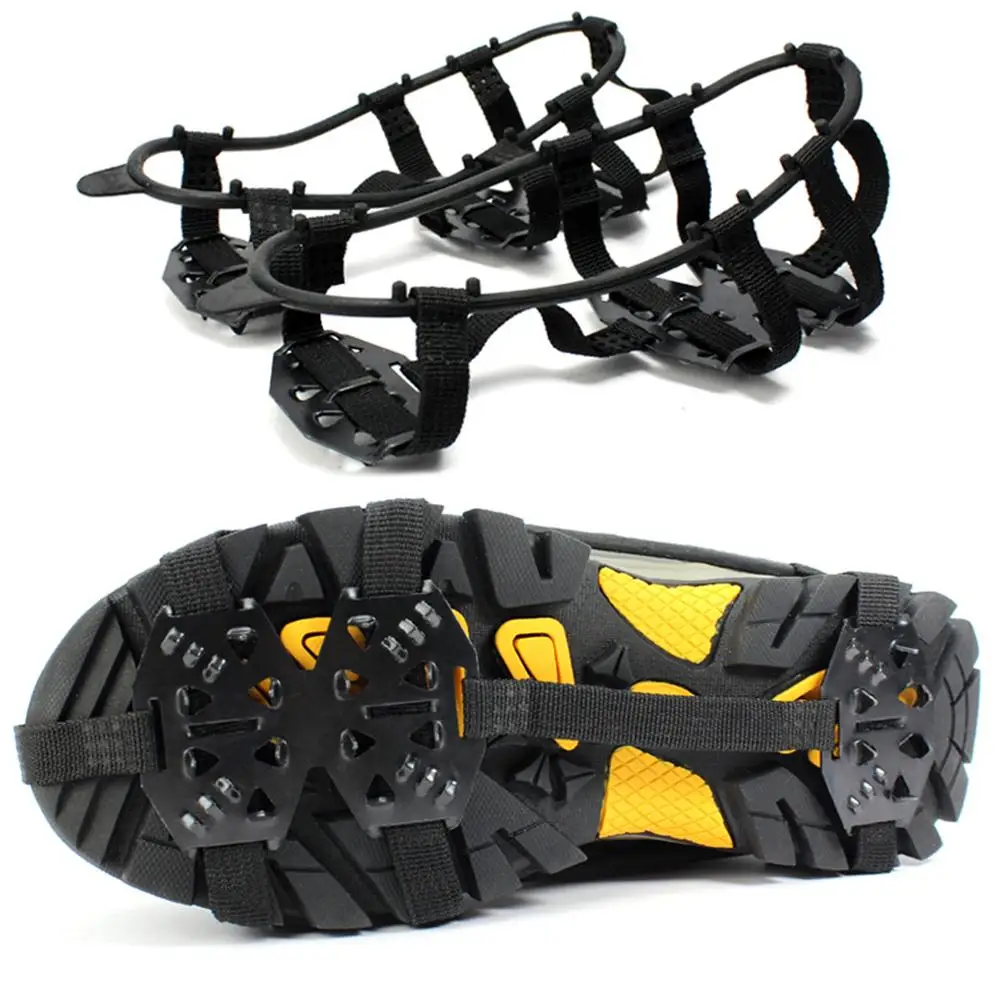 

Durable Crampons Winter Climbing Anti Slip Shoes Cover Not Easy to Fall Off Easy to Carry 24 Teeth Shoe Spiked Grips Cleats