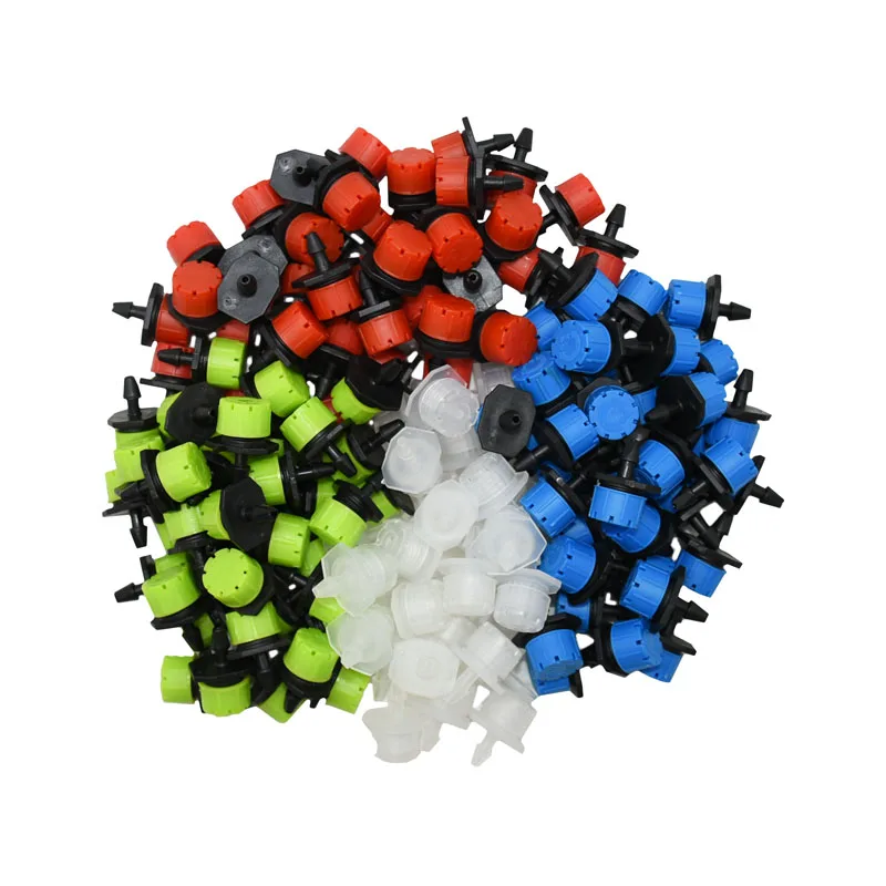 500 шт. Регулируемый капельный ороситель красного синего белого зеленого