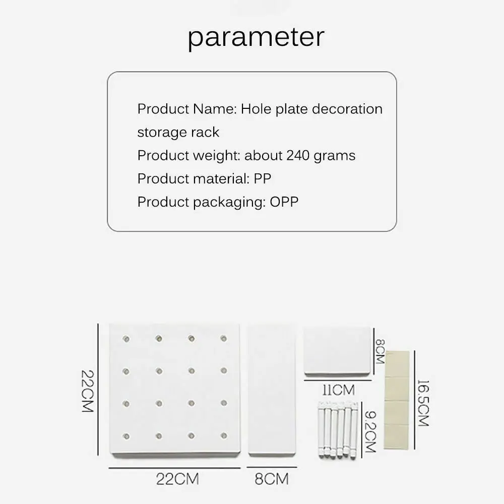 Новый Пластик отверстие доска для хранения с проволочной обмоткой Гостиная