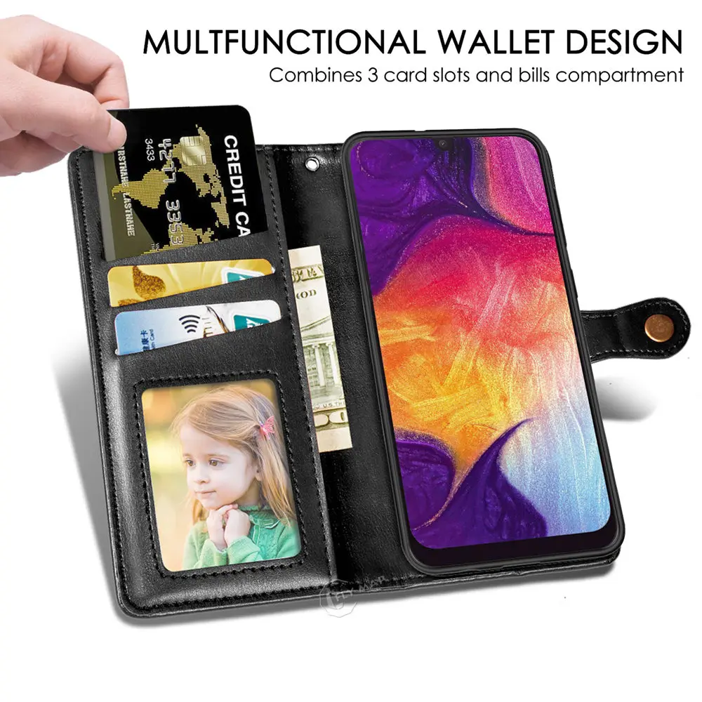 Кожаный флип-чехол для samsung Galaxy A10 2019 10A A105 SM-A105 SM-A105FD SM-A105F/DS Ретро Чехол-кошелек