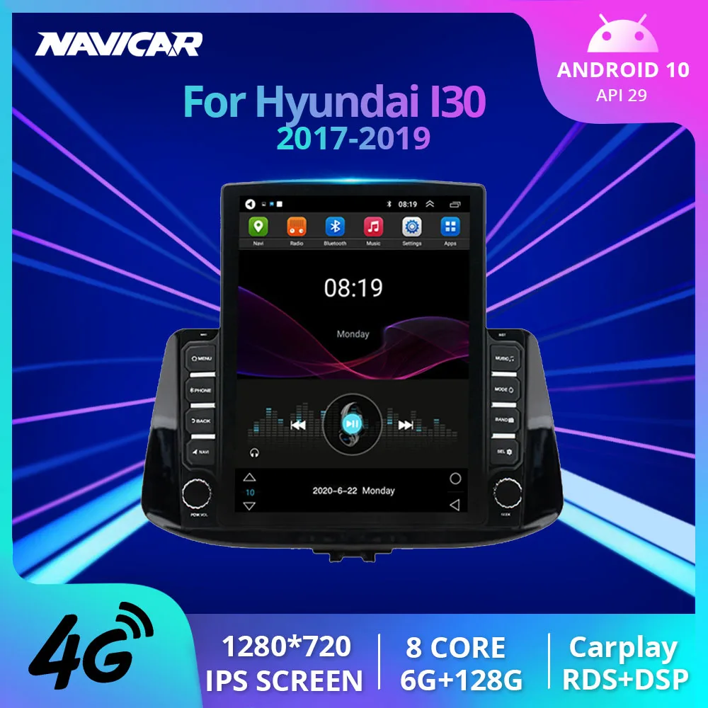 Автомобильный мультимедийный плеер Автомагнитола для Hyundai I30 2017 2018 2019