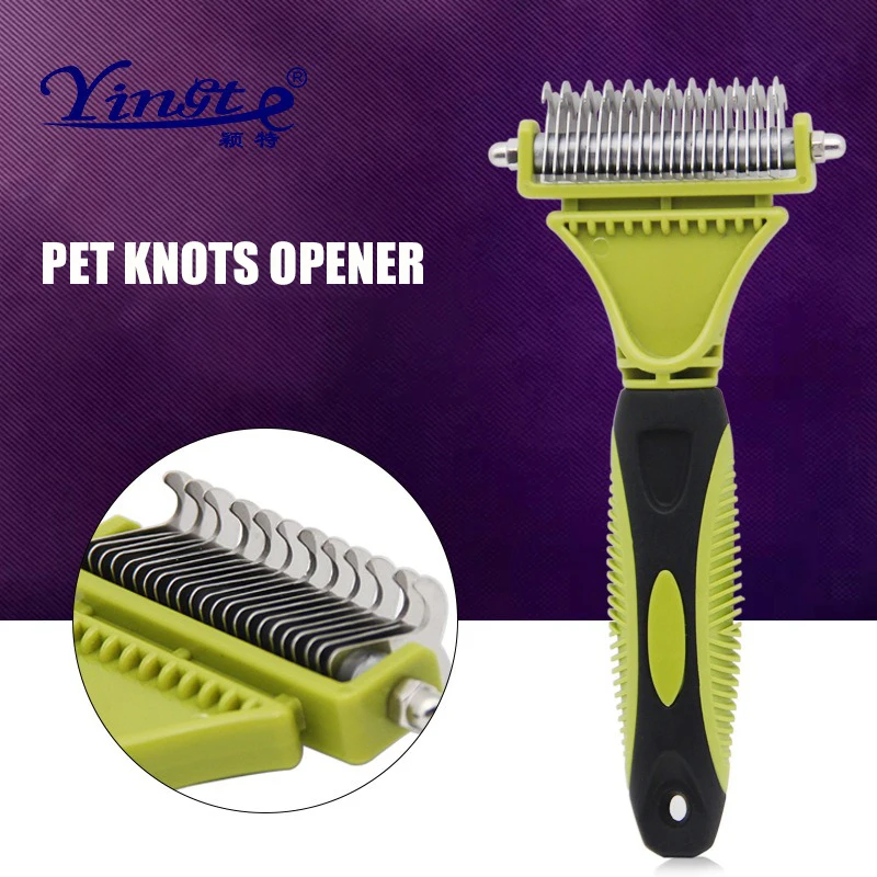 Двусторонняя Расческа для домашних питомцев профессиональная расческа кошек и