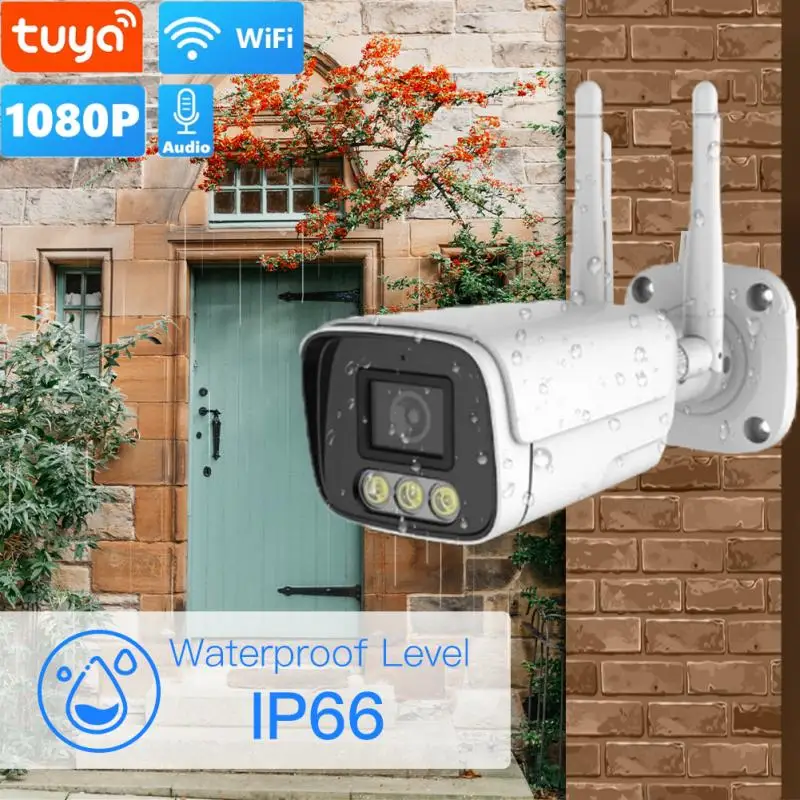

Умная камера видеонаблюдения Tuya, Wi-Fi, 2 МП, 1080P, HD, IP66