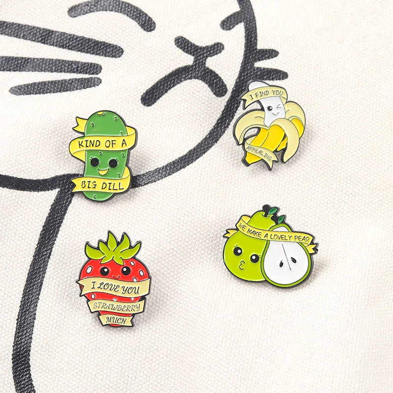 Значок с отчеством еды эмалированные булавки клубника груша Тако бу брошь на