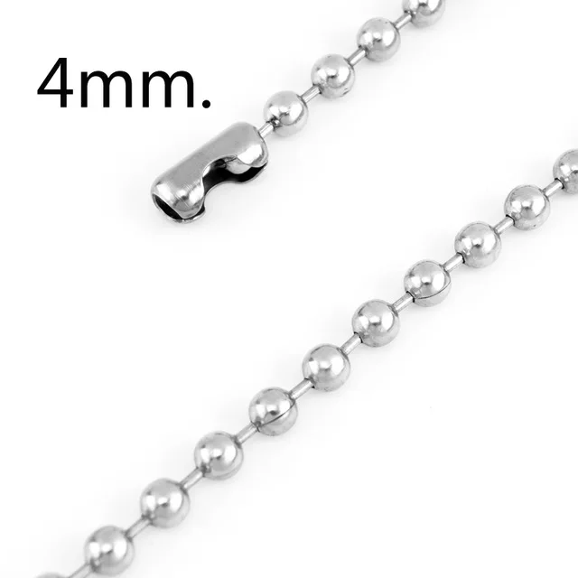 4mm Ожерелье-чокер в форме кости Unif Ins, модное панк ожерелье из нержавеющей стали с подвеской в стиле Харадзюку, ожерелье для девочек с бусинами, Mujer - Окраска металла: 4mm