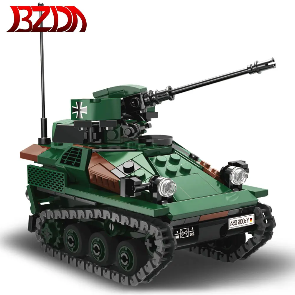Xingbao Germany Military WW2 Tank Series Model Building Blocks PZH2000 Crane Set Armored Truck Bricks Education Toys For Boys