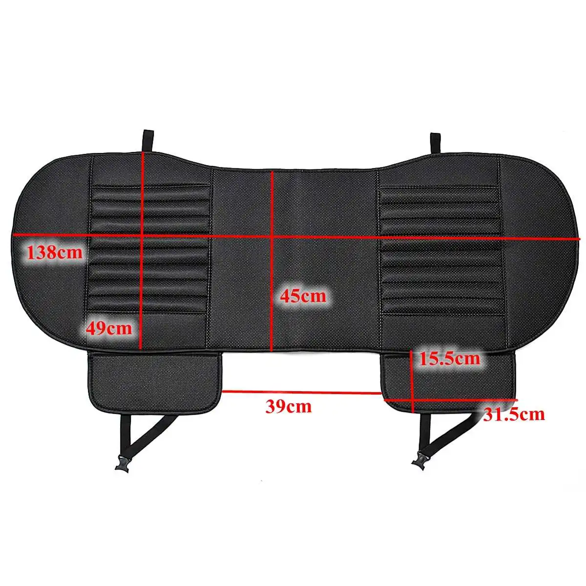 

New PU Leather Bamboo Charcoal Car Rear Seat Cover Universal Car Seats Covers Protector Mats Interior Seat Cushion Pad