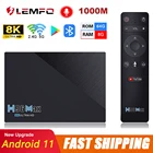 Приставка Смарт-ТВ LEMFO H96 Max RK3566, Android 11 поддержка Bluetooth Wi-Fi 8K Youtube Google Play 8 ГБ 64 ГБ 2021 комплект TopBox