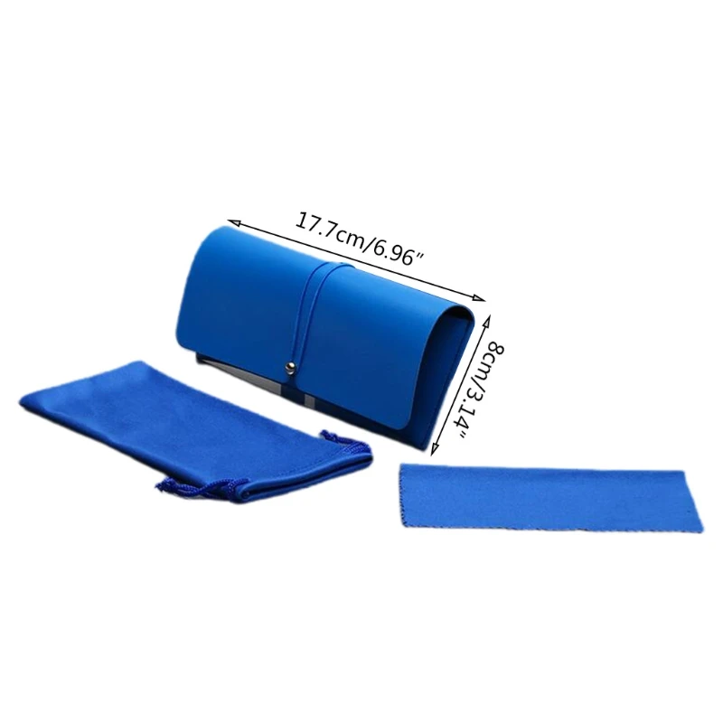 Из искусственной кожи очки чехол Чехол с веревкой Пряжка коробка для хранения