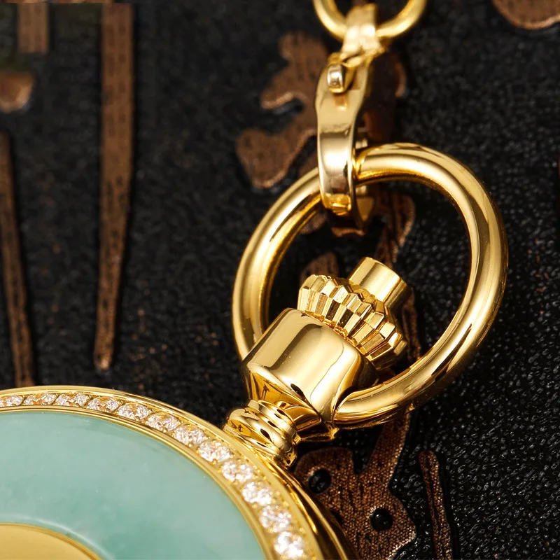 NEW Brand classic Women pocket Watch natural Jade mechanical Men Clock Fashion popular high quality Top Female | Наручные часы
